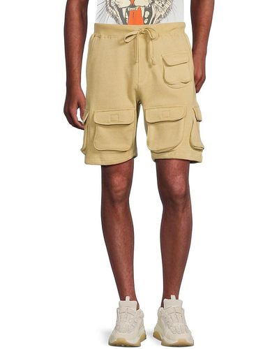 Reason Whitecloud Classic Fit Drawstring Cargo Shorts - Red