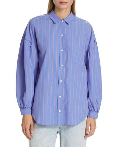 Rails Janae Oversized Striped Shirt - Blue