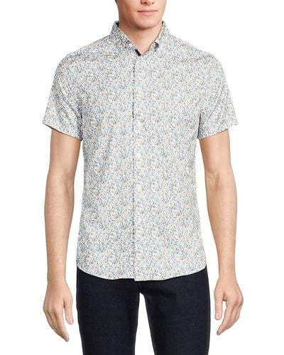 Report Collection Floral Shirt - White