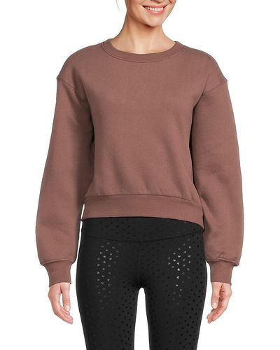 Beyond Yoga Cropped Fleece Crewneck Sweatshirt - Multicolour