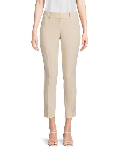 Tommy Hilfiger Solid Cropped Trousers - Natural