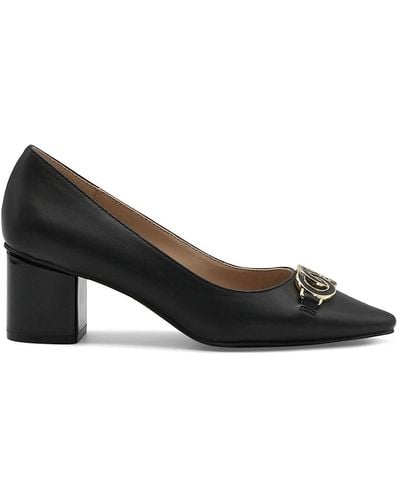 Adrienne Vittadini Fritz Block Heel Bit Court Shoes - Black