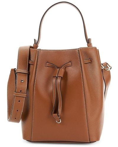 Furla Leather Bucket Bag - Brown