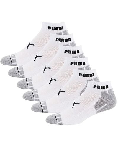PUMA 6-Pair Logo Crew Socks - White