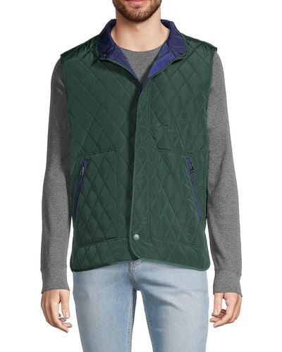 Tailorbyrd Quilted Zip-up Vest - Multicolor