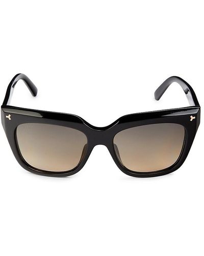 bally Black 55mm Butterfly Sunglasses