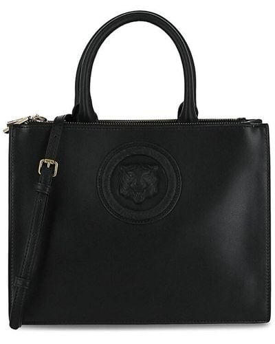 Just Cavalli Monocromatic Logo Shoulder Bag - Black