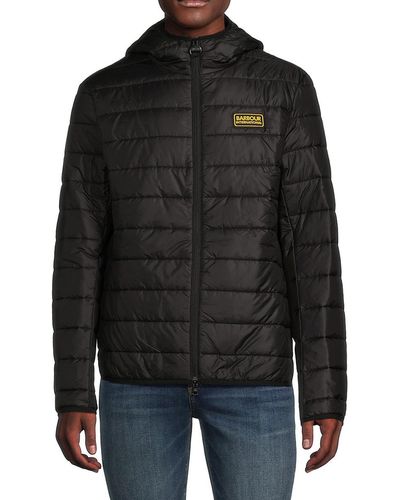 Barbour international chain hot sale baffle quilted jacket