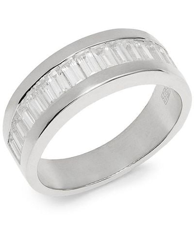 Effy Sterling & 3 Tcw Zircon Ring - White