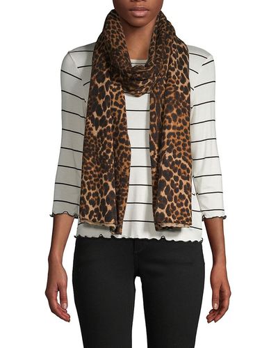 Amicale Animal-print Cashmere Scarf - Natural