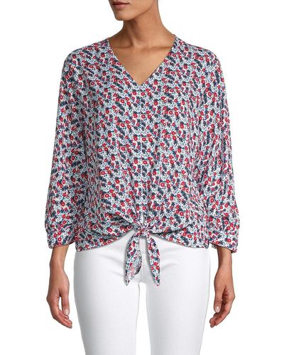 Beach Lunch Lounge Beach Lunch Lounge Zoe Printed Tie-front Top - Multicolour