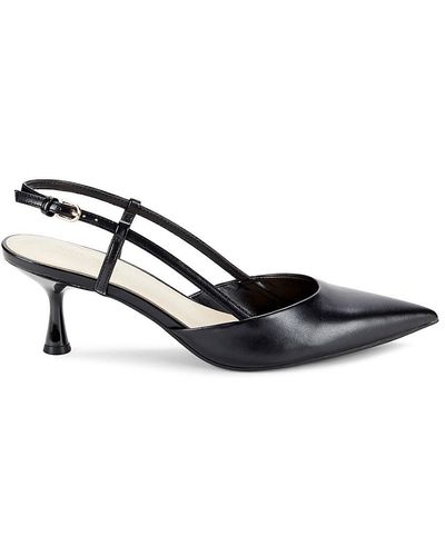 Nine West Kitten Heels Slingback Pumps - Metallic