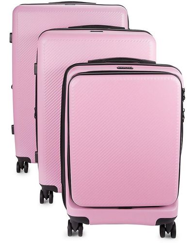 CALPAK Malden 3-piece Textured Luggage Set - Pink