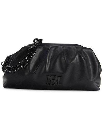 Badgley Mischka Ruched Convertible Clutch - Black