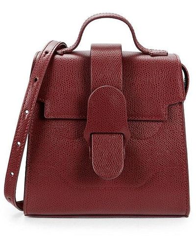 Senreve Mini Alunna Leather Convertible Crossbody Bag - Red