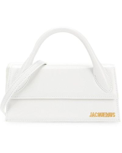 Jacquemus Le Chiquito Logo Leather Top Handle Bag - White