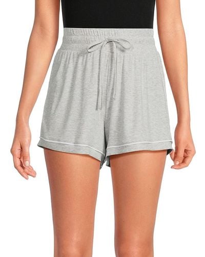 Rachel Parcell Ribbed Pyjama Shorts - Grey