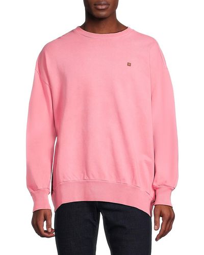 Acne Studios Drop Shoulder Crewneck Sweatshirt - Pink