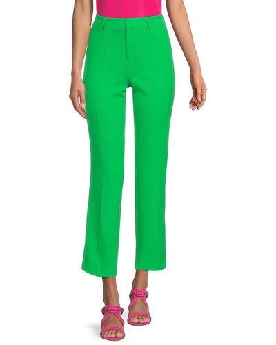Saks Fifth Avenue Crop Straight Leg Pants - Green