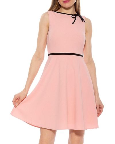 Alexia Admor Ida Boatneck Fit & Flare Mini Dress - Pink