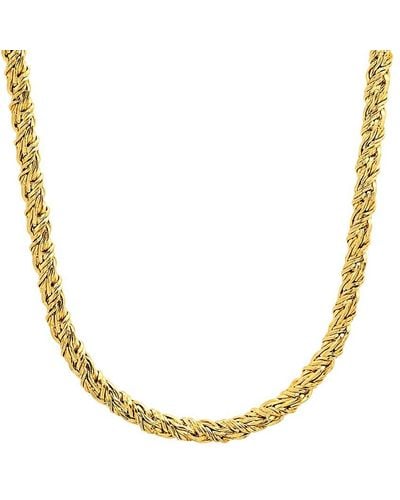 Anthony Jacobs 18k Goldplated Stainless Steel Singapore Chain Necklace/24" - Yellow