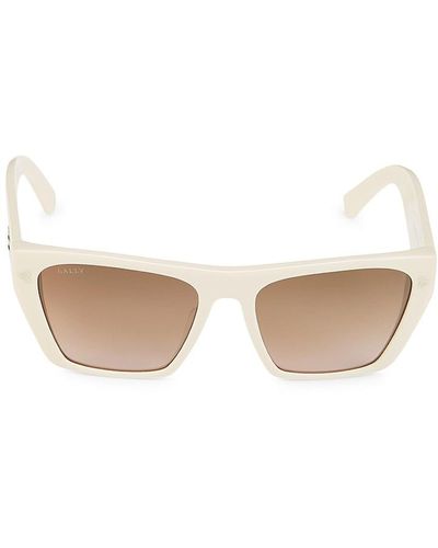 Bally 55mm Rectangle Sunglasses - White