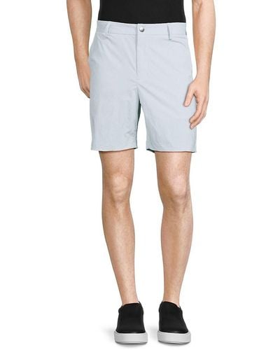 Onia Four Way Stretch Flat Front Shorts - Blue