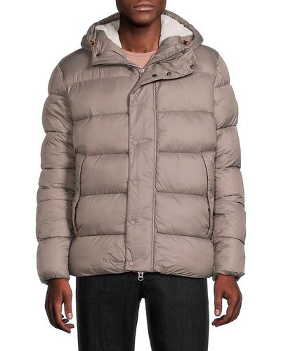 Save The Duck Zander Quilted Hooded Puffer Jacket - Blue