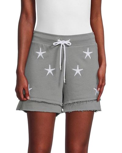 Chrldr Star Drawstring Sweat Shorts - Gray