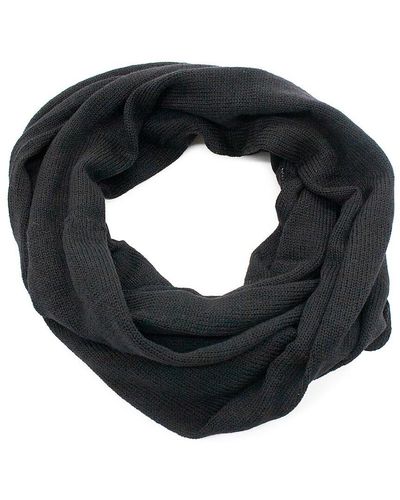 Portolano Men's Merino Wool Loop Scarf - Navy - Black