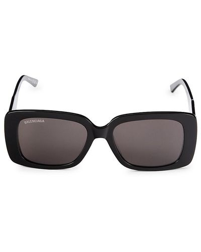 Balenciaga 52mm Rectangle Sunglasses - Black