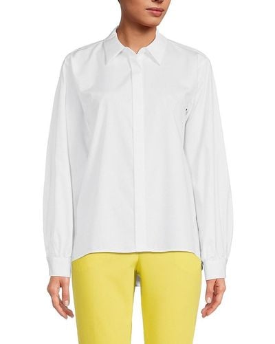 Calvin Klein Solid Button Down Shirt - White