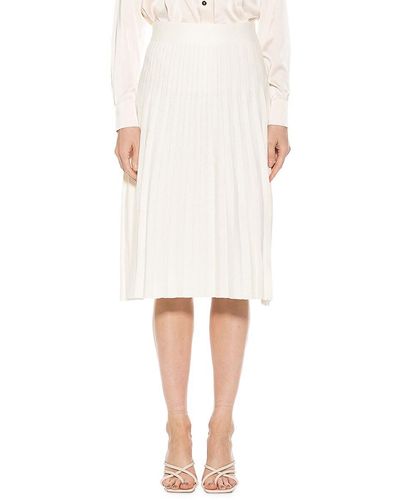 Alexia Admor Eliza Pleated Knit Skirt - White