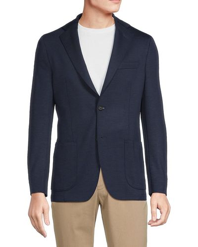 Samuelsohn Contemporary Fit Wool Sportcoat - Blue