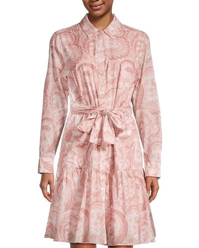 Kobi Halperin Cole Cotton Shirt Dress - Pink