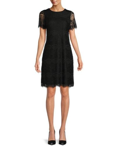 Kensie Lace Sheath Dress - Black