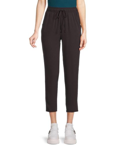 MELLODAY 'Cropped Drawstring Pants - Black