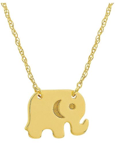 Saks Fifth Avenue Saks Fifth Avenue So You 14k Mini Elephant Pendant Necklace - Metallic