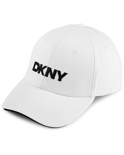 DKNY Embroidered Logo Baseball Cap - White