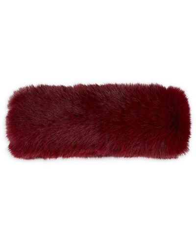 Belle Fare Faux Fur Headband - Red