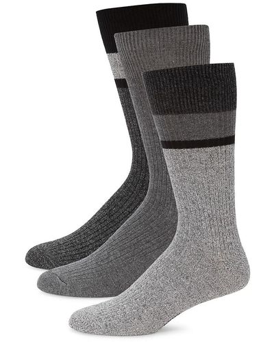 DKNY 3-pack Marled Crew Socks - Grey