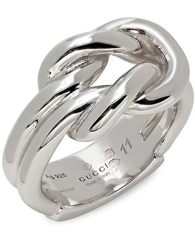 Gucci Sterling Silver Knot Ring - Metallic