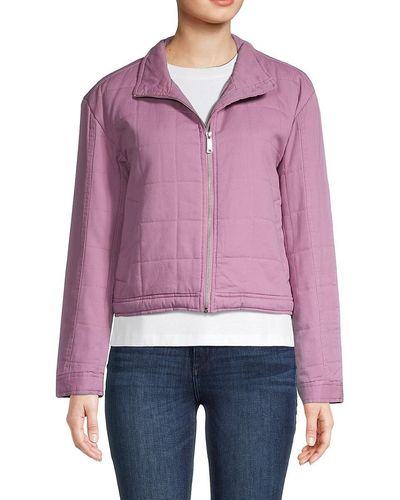 Sam Edelman Quilted Cropped Jacket - Multicolour