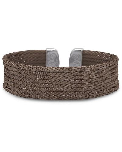 Alor Essential Cuffs Bronze Stainless Steel Cable Bracelet - Natural