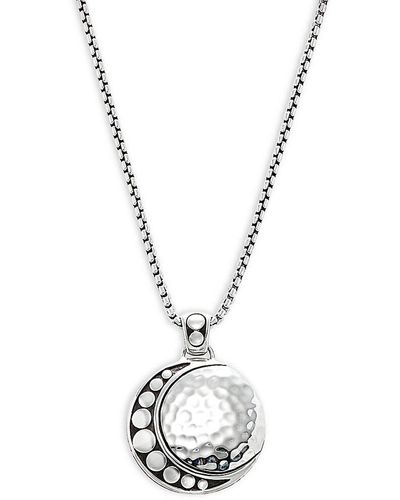 John Hardy Sterling Silver Moon Phase Pendant Necklace - White