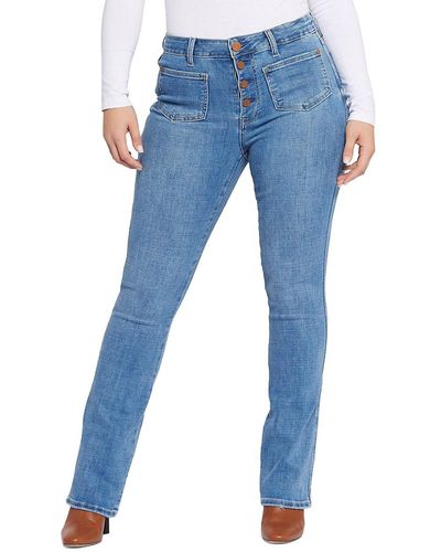 Seven7 High Rise Boot Cut Jeans - Blue
