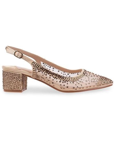 Lady Couture Demi Embellished Slingback Court Shoes - Pink