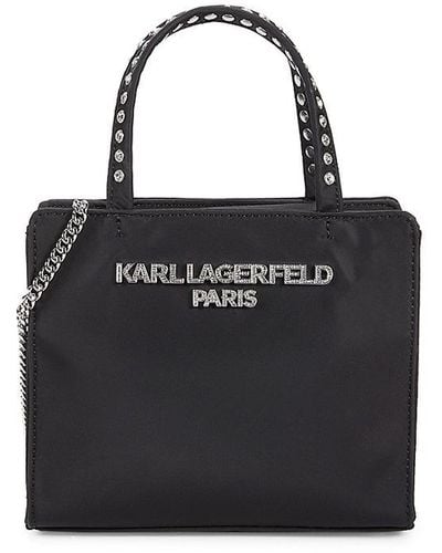 Karl Lagerfeld Mini Ikons Logo Tote - Black