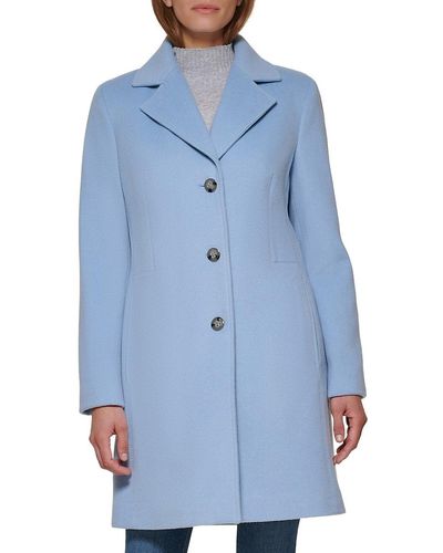 Calvin Klein Wool Blend Coat - Blue