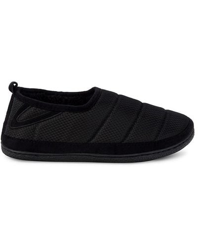 Tretorn Koze Geometric-print Faux Fur-lined Slip-on Sneakers - Black